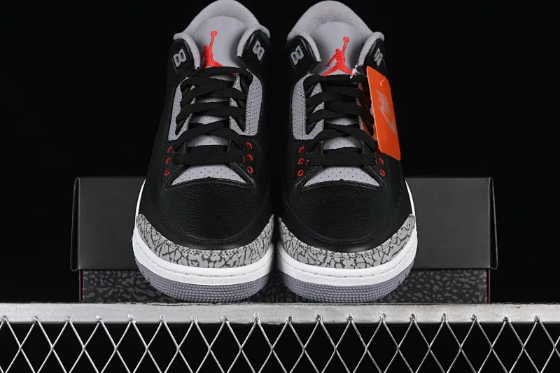 All categories Air Jordan Jordan series basketball shoes Air Jordan 3 GX foreign trade version Air Jordan 3 "Black Cement" AJ3 Jordan 3 first year black cement DN3707-010